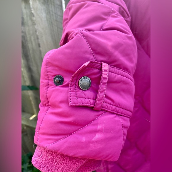 Petite Lands' End Faux-Fur Hood Down Winter Coat Size L/P 14-16 - Picture 11 of 16